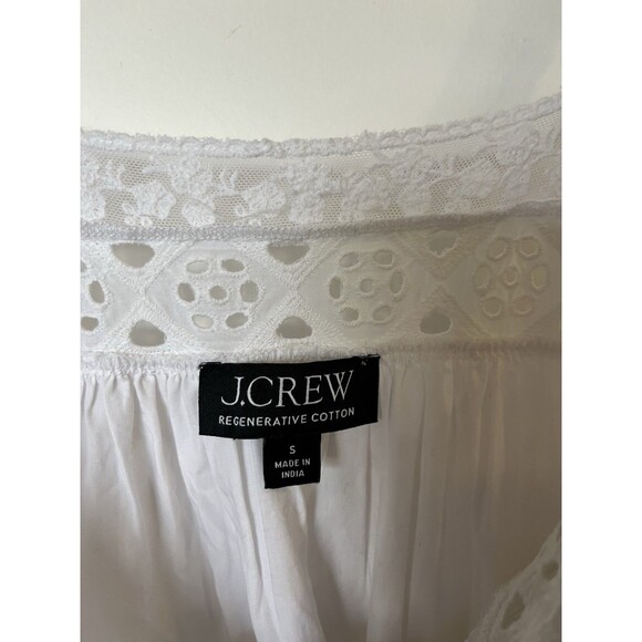 J Crew White Cotton Poplin Athena Boho Maxi Dress Size Small - Picture 8 of 14